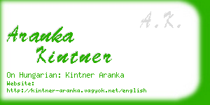 aranka kintner business card